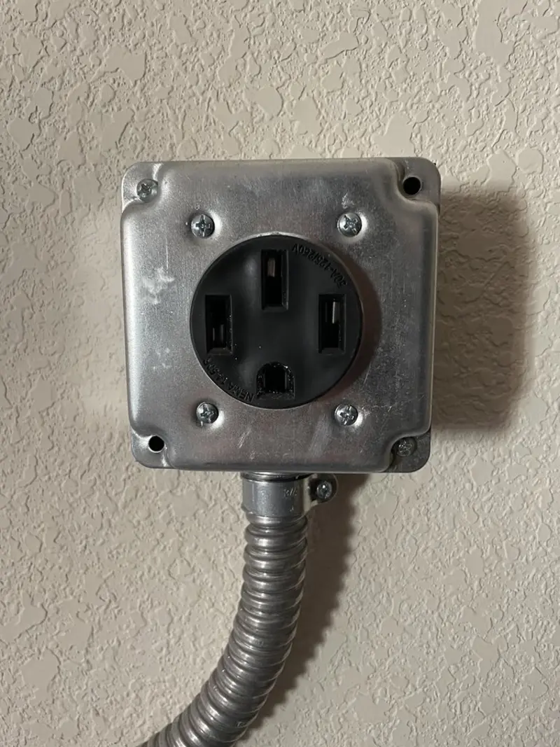 NEMA 14-50 outlet installed for Smart Home Electrical in Longview